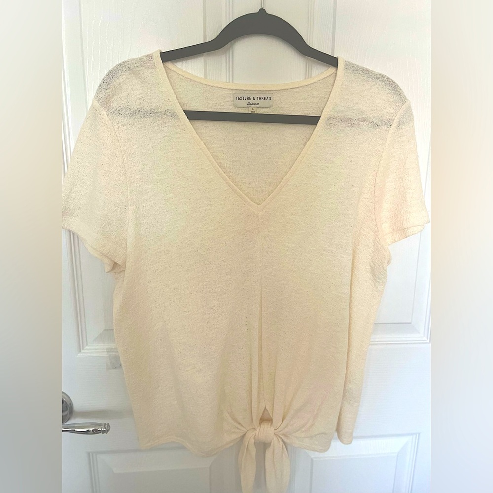 Short sleeve bottom tie shirt